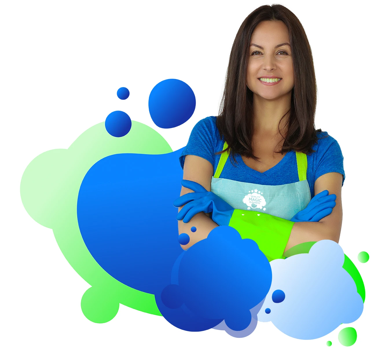 Imagen de mujer limpiando